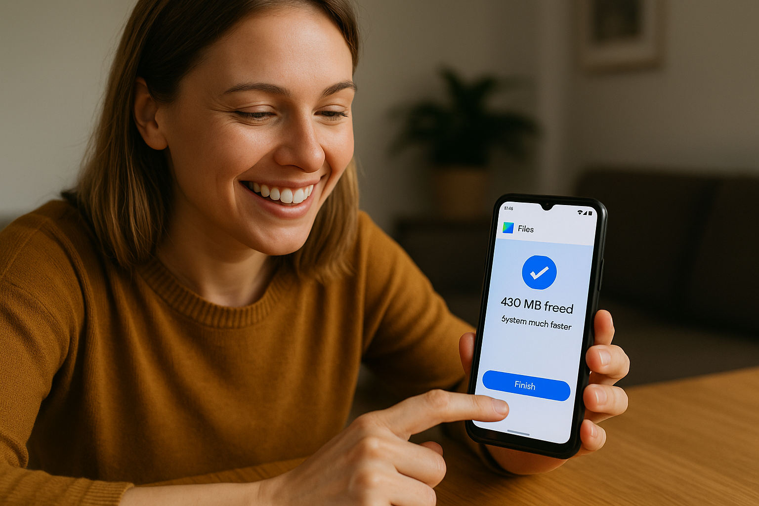 O que acontece quando você limpa o cache do celular com o Files by Google