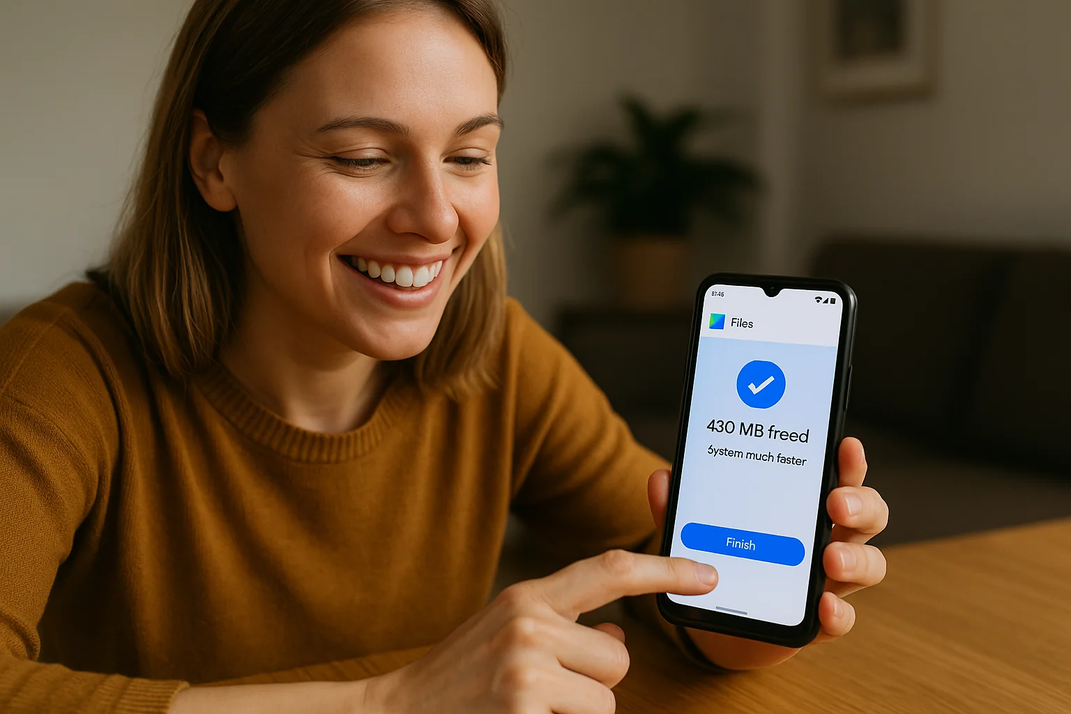O que acontece quando você limpa o cache do celular com o Files by Google